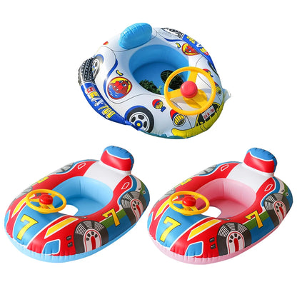 Inflatable Baby Swimming Rings Seat Floating Sun Shade Toddler PVC Swim Circle Fun Pool Bathtub Summer Beach Party Water Toys