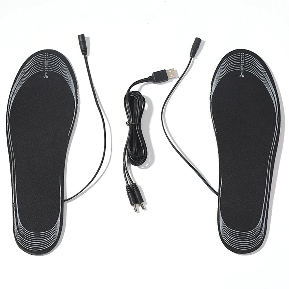 Unisex Sports Heating Insoles Washable Heated Shoes Pad Adjustable Temperature Multifunctional for Winter Fishing Hiking Camping