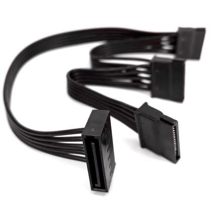 15PIN SATA Power Supply Cable To 2 SATA Mining Extension Cable For Hard Disk HDD Power Cable For SSD PCIE WLAN Adapter Card