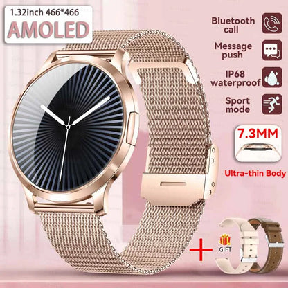 Women's Health Fashion Smart Watch 3D Curved HD Screen Heart rate Bluetooth call Sports Fitness Bracelet Light luxury SmartWatch