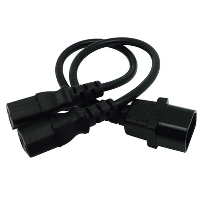 C14 to Dual C13 Cable One Drive Two Extend Power Cord Wire Computer PC Network PDU Server Monitor Power Bifurcation Line