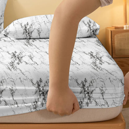 Four Seasons Men and Women Simple Fashion Texture Printing Sanded Bedspread Home Bedroom Hotel