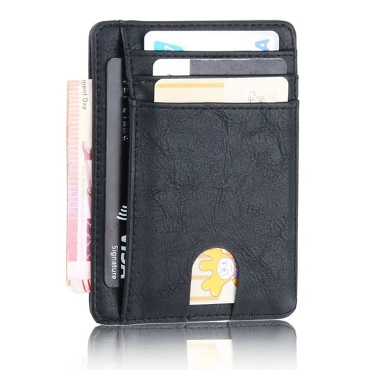 Slim RFID Blocking Leather Wallet Credit ID Card Holder Purse Money Case for Men Women Fashion Bag N15 19 Dropship