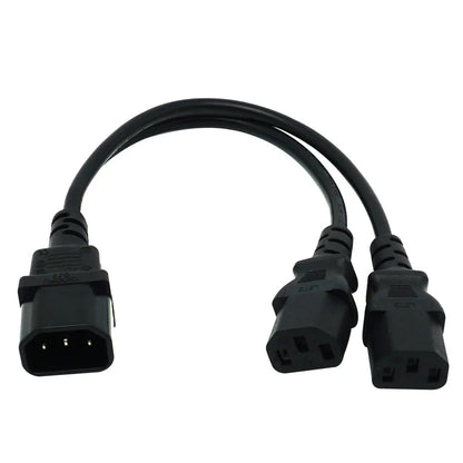 C14 to Dual C13 Cable One Drive Two Extend Power Cord Wire Computer PC Network PDU Server Monitor Power Bifurcation Line
