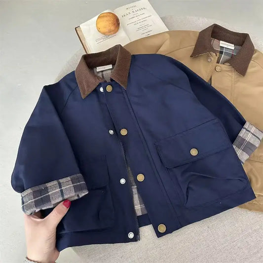 Children's Clothing Boy's Coat Spring 2025 New Cool Fashionable  JacketFashion Children's Spring Clothing Top Trend