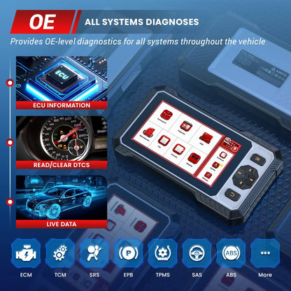 OBD2 Auto Scanner Bi-directional CAN FD Oil ABS DPF EPB SRS A/F BMS 15 Reset ANCEL FX6100 All System Diagnostic Scan Tools