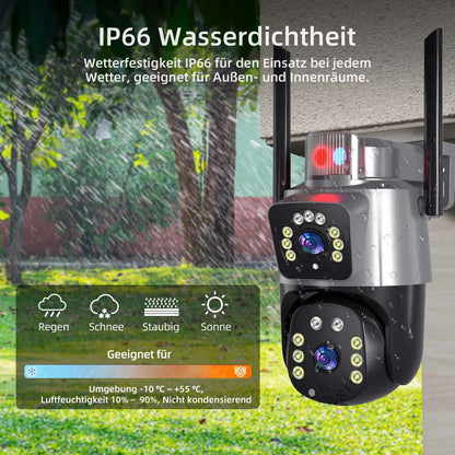 6MP Outdoor WiFi Camera Security Protection Night Vision Cameras PTZ IP Dual Lens CCTV Surveillance camaras de seguridad wifi