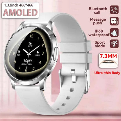 Women's Health Fashion Smart Watch 3D Curved HD Screen Heart rate Bluetooth call Sports Fitness Bracelet Light luxury SmartWatch