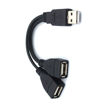 USB 2.0 Splitter Y Cable 1 Male to 2 Female Extension Cord Power Adapter Converter for PC Car Data Transmission Charging