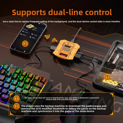 Gamwing M10 Mobile Game Keyboard &Delta Force Mouse Controller Converter Adapter for Native Games Call of Duty for Android & iOS