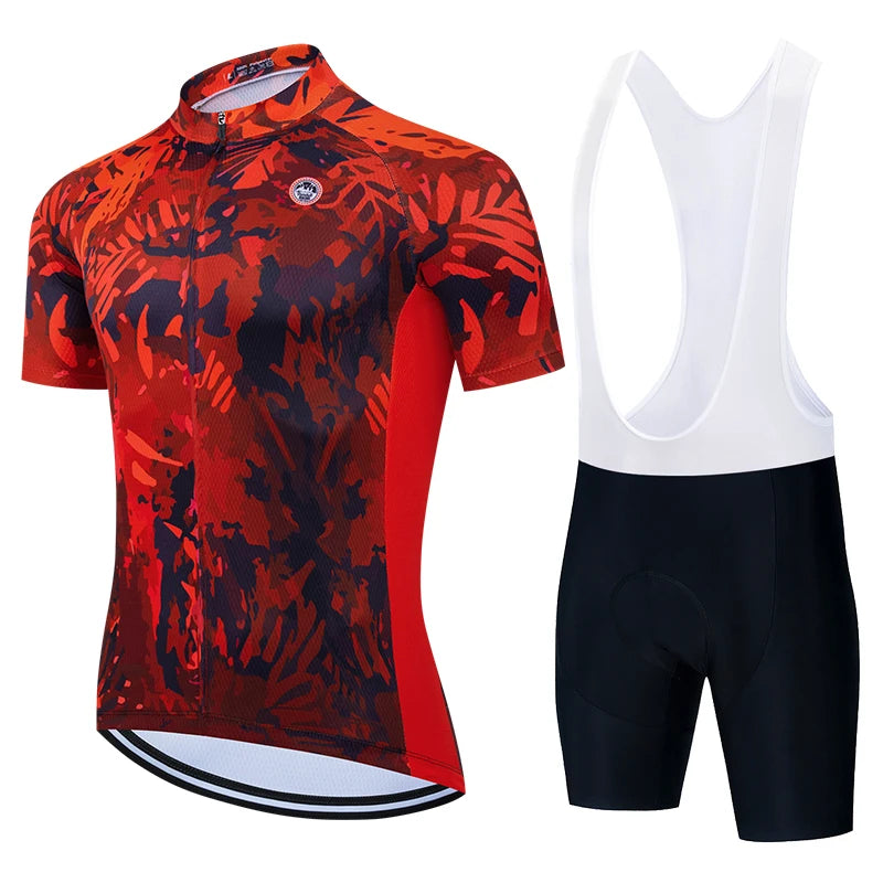 Men Cycling Clothing 2025 Short Sleeve Ropa Ciclismo Hombre Summer Breathable Cycling Set Triathlon Suit Bike Uniform 19D Gel