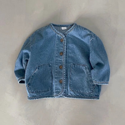 Fashion Baby Boy Girl Cotton Denim Jacket Infant Toddler Child Jean Coat Kid Outwear Casual Spring Autumn Baby Clothes 1-7Y