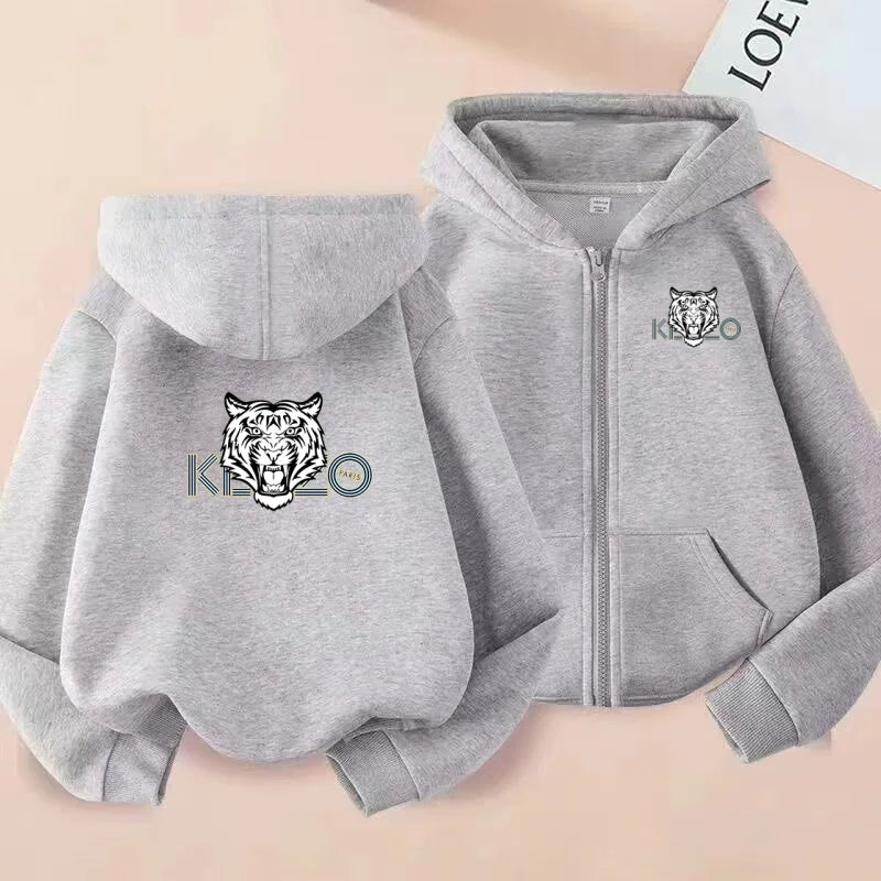Children's Sportswear for Boys and Girls Aged 3 to 12, Sweatshirts, Jackets, Zippered Hats, and Multi-color Sports Jackets