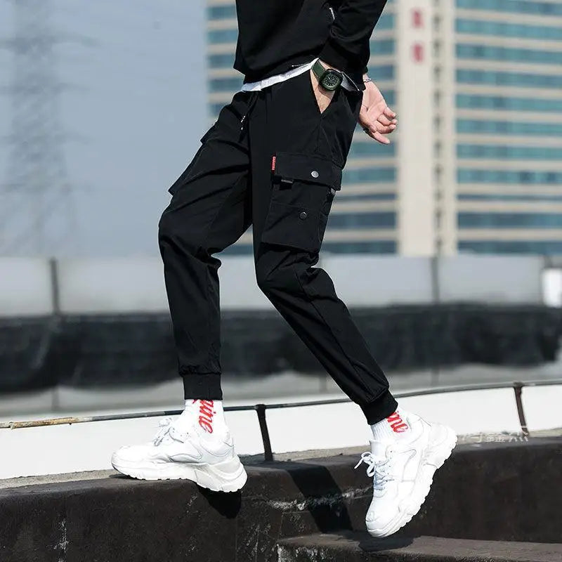 Pantalones Cargo para hombre, pantalones deportivos de moda para correr, pantalones Cargo casuales, pantalones de chándal para g