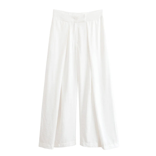 Women 2025 AZRAF Autumn New Fashion High Waist Loosen Pants Vintage Pleated Zipper Fly Pockets Casual Female Trousers Mujer