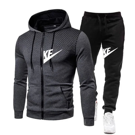 Two types of clothing are designed for men. The casual sportswear has a simple and fashionable style, suitable for fitness and p