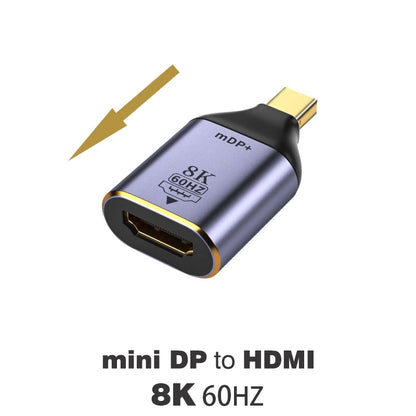 DP1.4 to HDMI2.1 Cable mini DP 1.2 to HDMI 2.0 Video Adapter 4K@60Hz 8K@60Hz DisplayPort Adapter For PC Laptop Projector Monitor