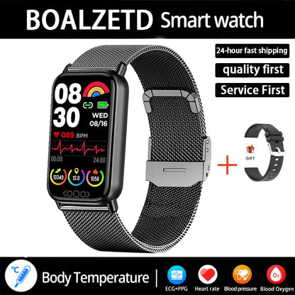2025 New ECG+PPG Smart Watch Men Heart Rate Uric Acid Blood Fat Call Reminder Health Smartwatch Women Waterproof For Xiaomi IOS