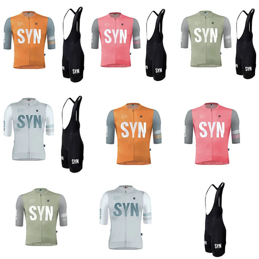 SYN Cycling jersey men's summer cycling set road cycling bib quick drying cycling suit breathable cycling shirt