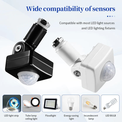 Motion Sensor 120° Replacement PIR Motion Detector for Home Adjustable Time & Detection Range for  Floodlight LED Blub Celling