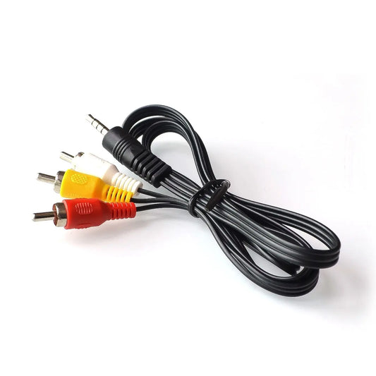 60cm 3.5mm Jack Plug Male to 3 RCA Adapter High Quality 3.5 Audio Video AV Cable Wire Cord
