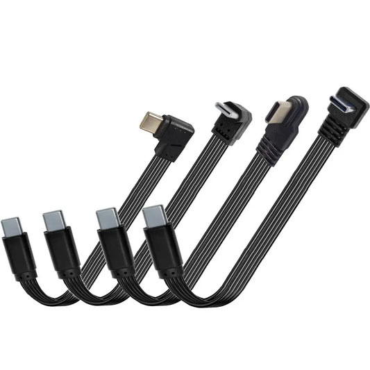 0.1m 0.2m 0.5m 1m Type-C 2.0 data cable forming flat high flexibility Type-C male to female support PD fast charging power suppl