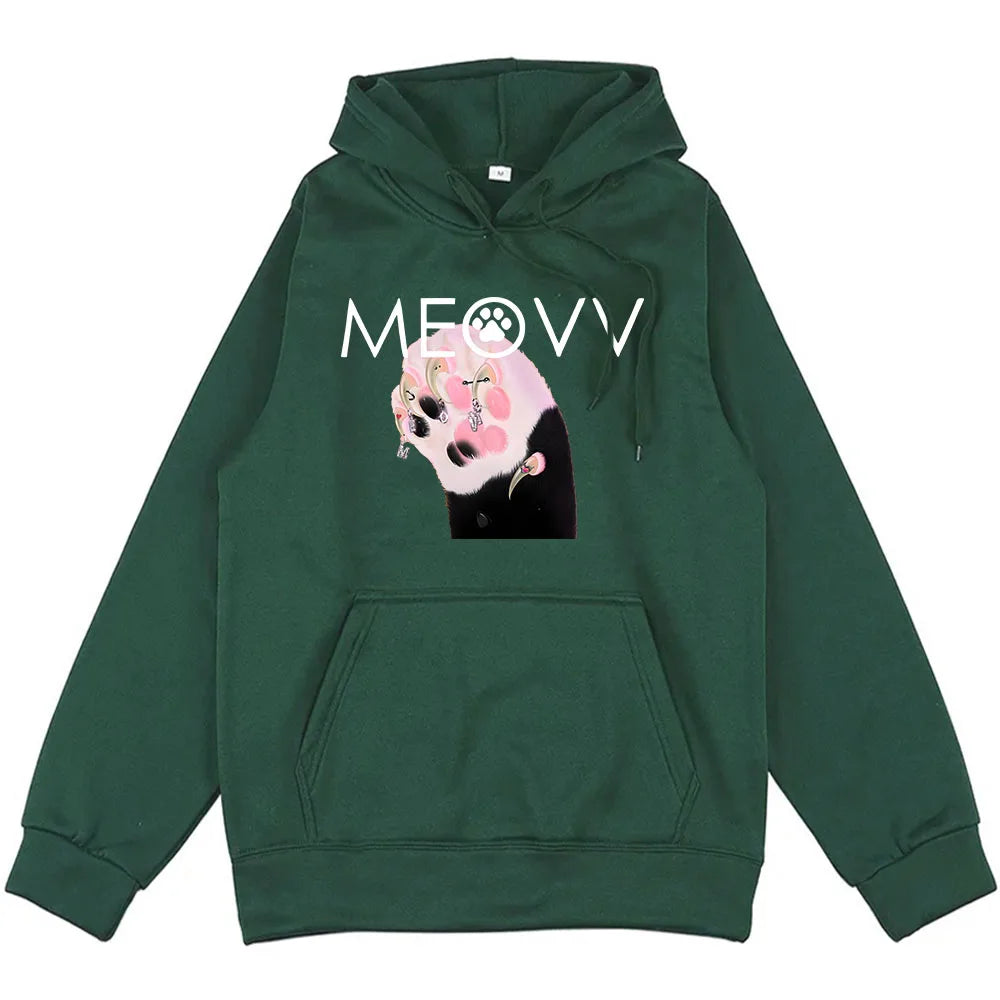 Men/Women Clothes Meovv Meow Kawaii Graphic Hoodies Casual Ropa Hombre Sudaderas Cute Cartoon Printing Pullovers with Hooded