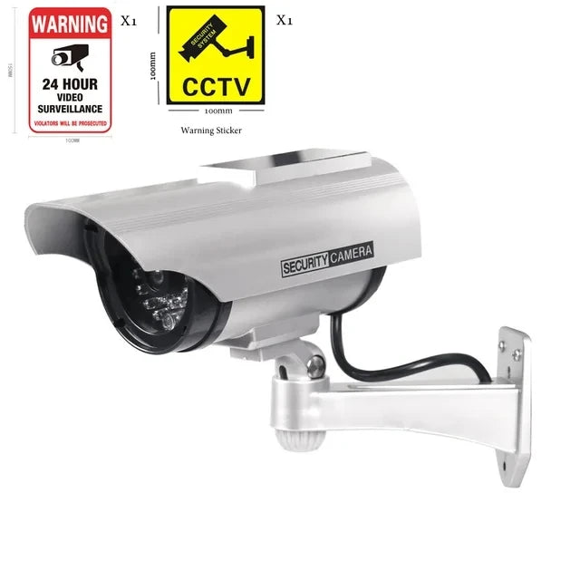Simulation Solar Powered Waterproof Fake Camera Red Flashing Led CCD Security Camera Home Office Surveillance System Scare Theft