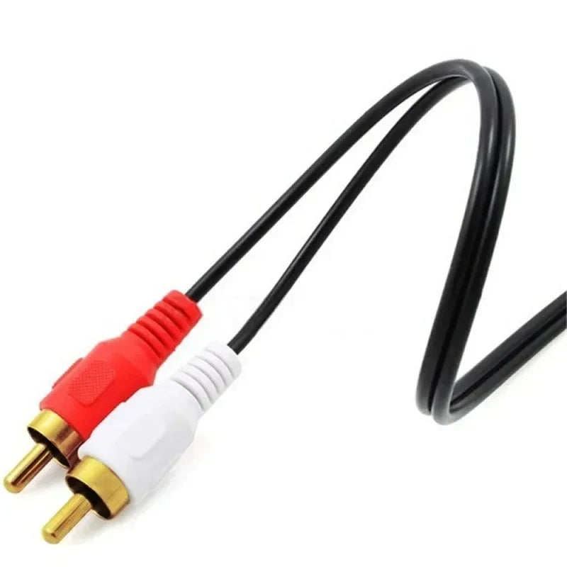 Jack 3.5 To 2 RCA Aux Cable Splitter Audio Wire for Phone TV PC Amplifier Home Theater DVD Speaker Cord Laptop Video Audio Cable