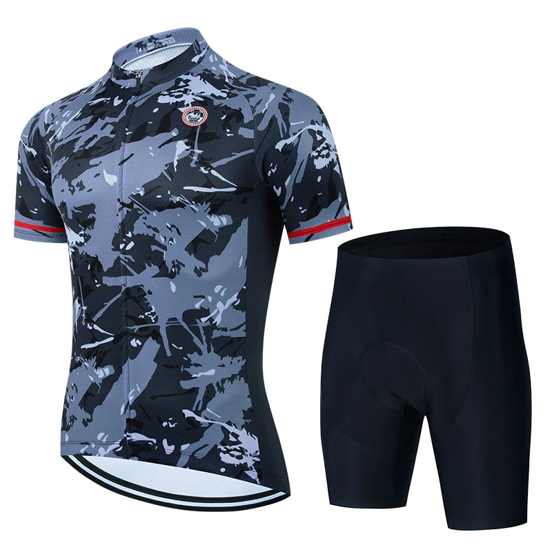 Men Cycling Clothing 2025 Short Sleeve Ropa Ciclismo Hombre Summer Breathable Cycling Set Triathlon Suit Bike Uniform 19D Gel