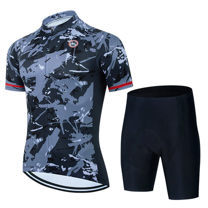 Men Cycling Clothing 2025 Short Sleeve Ropa Ciclismo Hombre Summer Breathable Cycling Set Triathlon Suit Bike Uniform 19D Gel