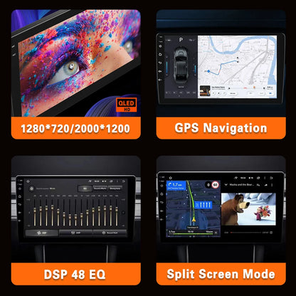 GPS Navigation QLED Touch Screen For Seat Ibiza 2012-2015 Android Auto Radio Car Multimedia Video Player 5G WIFI BT No 2din DVD