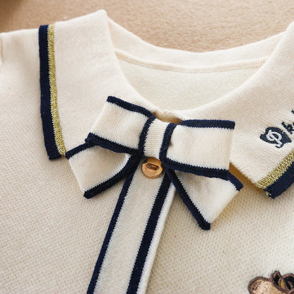 Children Girls Knitted Dresses 2024 New Warm Sweater Dress Kids Clothing Long Sleeve Casual Dress Baby Girls Princess Dress