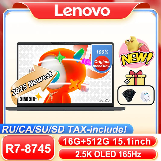 【2025 Xiaoxin】 Lenovo Xiaoxin 15 R7-8745HS/780M 16GB+512GB 15.1inch 2.5K OLED 165Hz Screen