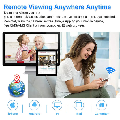 Smart life 6MP POE IP Dome Security Camera Metal outdoor indoor home Ceiling Camera Video Surveillance Audio Record CCTV Cam