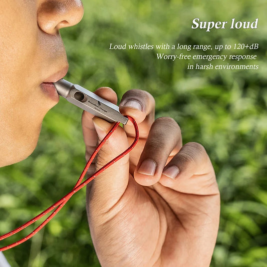Boundless Voyage Titanium Whistle Emergency Survival Safety Whistles Outdoor Travel Camping Coaches Training Whistles