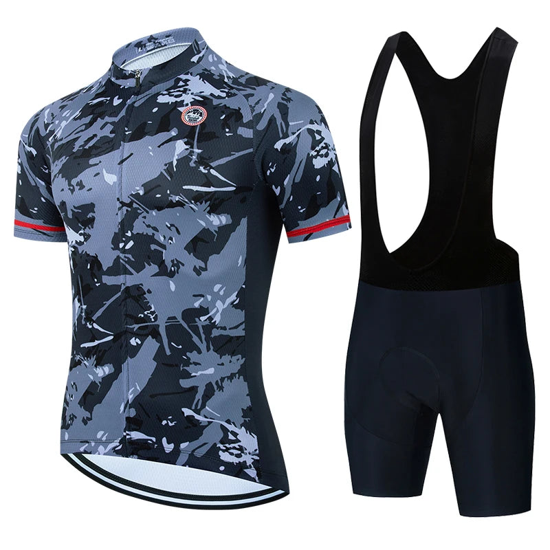Men Cycling Clothing 2025 Short Sleeve Ropa Ciclismo Hombre Summer Breathable Cycling Set Triathlon Suit Bike Uniform 19D Gel