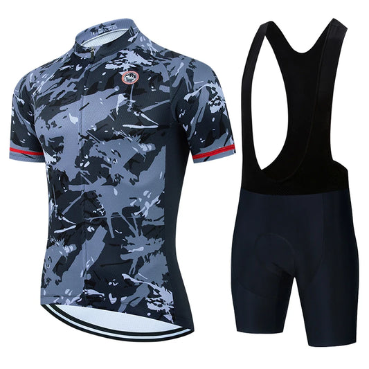 Men Cycling Clothing 2025 Short Sleeve Ropa Ciclismo Hombre Summer Breathable Cycling Set Triathlon Suit Bike Uniform 19D Gel