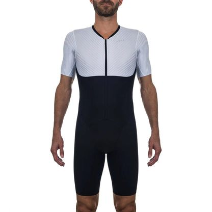 ROKA Triathlon Suit Men Short Sleeve Cycling Jersey Jumpsuit Triathlon Speedsuit Trisuit Ciclismo Hombre Ropa Running Clothing
