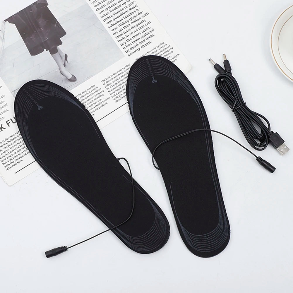 Unisex Sports Heating Insoles Washable Heated Shoes Pad Adjustable Temperature Multifunctional for Winter Fishing Hiking Camping
