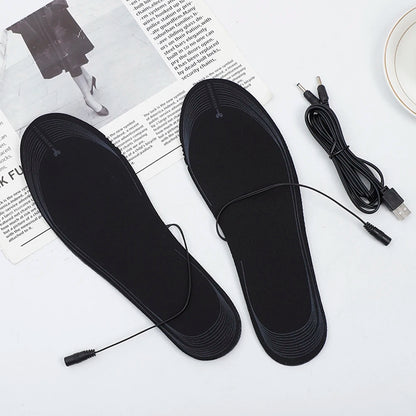 Unisex Sports Heating Insoles Washable Heated Shoes Pad Adjustable Temperature Multifunctional for Winter Fishing Hiking Camping