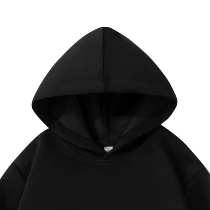Children's clothing hoodie; shark print pattern; trendy boys' top; hooded pullover sweatshirt to be worn as outerwear.