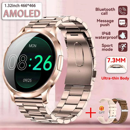 Women's Health Fashion Smart Watch 3D Curved HD Screen Heart rate Bluetooth call Sports Fitness Bracelet Light luxury SmartWatch