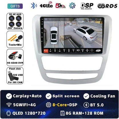 Android 14 GPS Navigation For JAC T6 T8 2015 2016 2018 2022 2021 Car DVD Player Headunit Radio Stereo Carplay Auto 360 Camera 4G