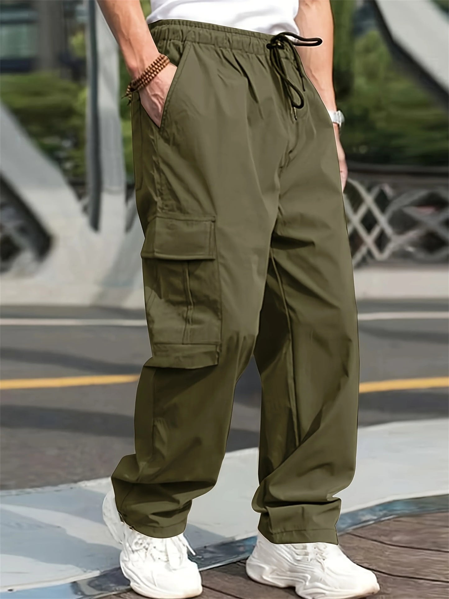 Pantalones Cargo tácticos de verano para hombre, pantalones ligeros informales impermeables, pantalones casuales resistentes al