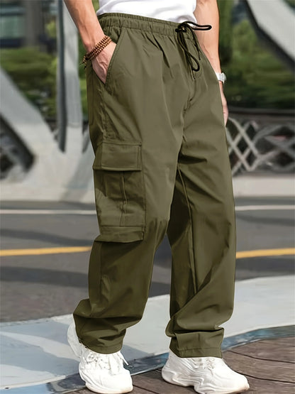 Pantalones Cargo tácticos de verano para hombre, pantalones ligeros informales impermeables, pantalones casuales resistentes al