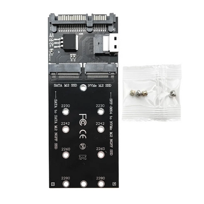 T35C M2 SSD Adapter M.2 SATA Ngff SSD to SATA + M2 NVME SSD to SFF-8654 Converter SATA to M2 Expansion Card