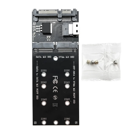 T35C M2 SSD Adapter M.2 SATA Ngff SSD to SATA + M2 NVME SSD to SFF-8654 Converter SATA to M2 Expansion Card