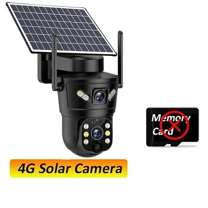 4G Camera Solar V380 Dual LensPIR Human Detection Night Vision Waterproof Security Video IP Camara 8MP 4K Battery CCTV Monitor