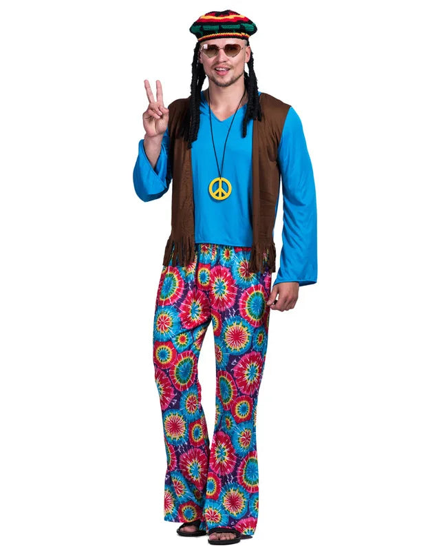 Halloween's New Trend Men's Clothing Suit Hippies Clothes Peace Enthusiasts 1970s Man Halloween Cosplay Costumes Cos Jazz Dance